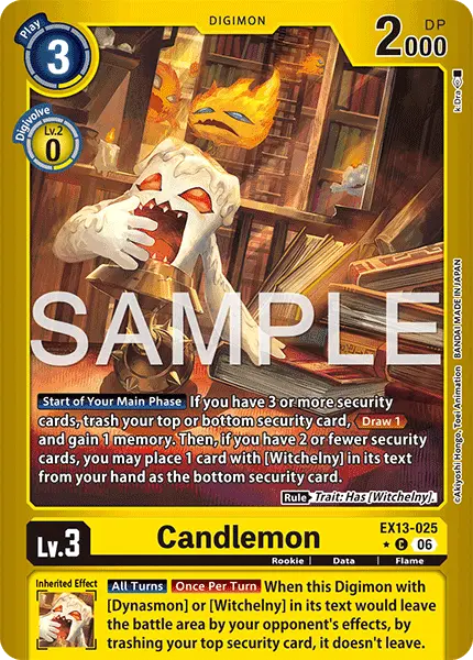 Digimon TCG Card EX13-025_P1 Candlemon