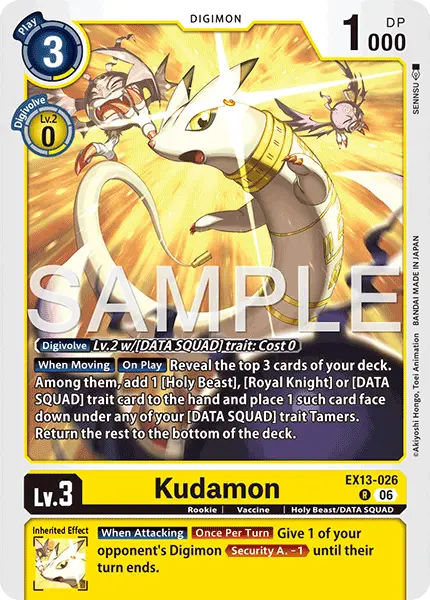 Digimon TCG Card EX13-026 Kudamon