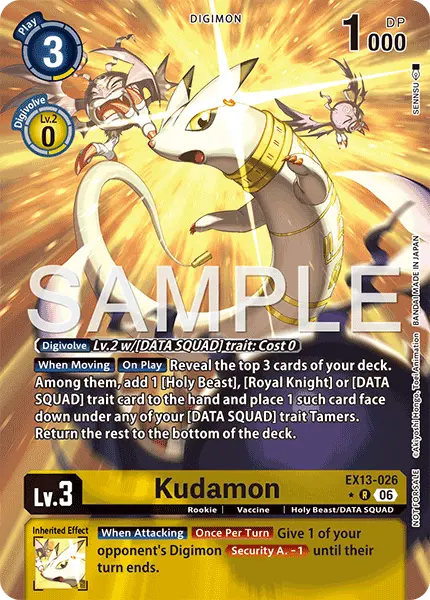 Digimon TCG Card EX13-026_P1 Kudamon