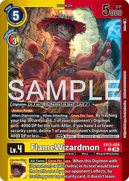 Digimon TCG Card EX13-029_P1 FlameWizardmon