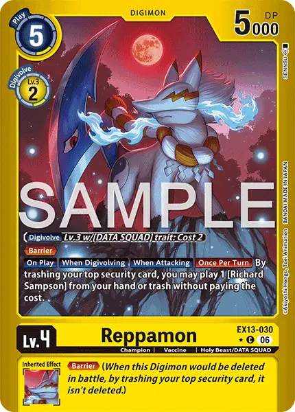 Digimon TCG Card EX13-030_P1 Reppamon
