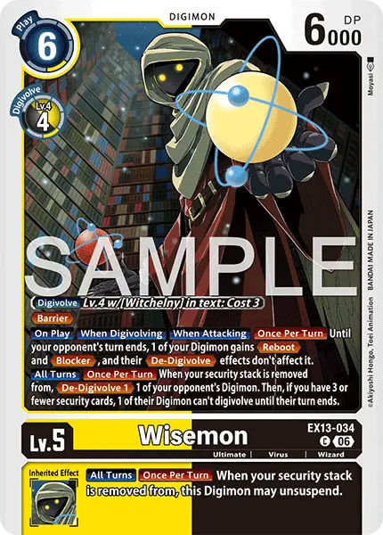 Digimon TCG Card EX13-034 Wisemon
