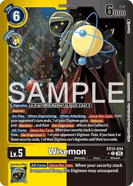 Digimon TCG Card EX13-034_P1 Wisemon