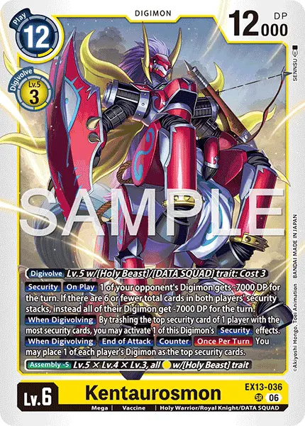 Digimon TCG Card EX13-036 Kentaurosmon