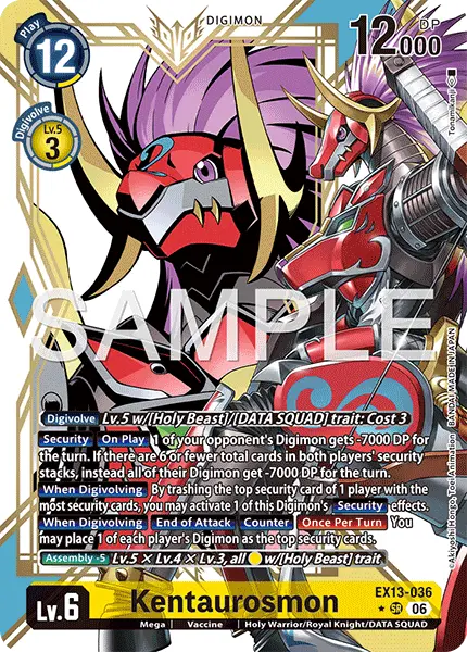 Digimon TCG Card EX13-036_P1 Kentaurosmon