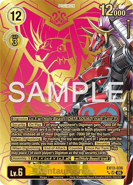 Digimon TCG Card EX13-036_P2 Kentaurosmon