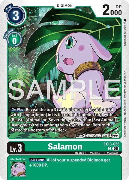 Digimon TCG Card EX13-038 Salamon