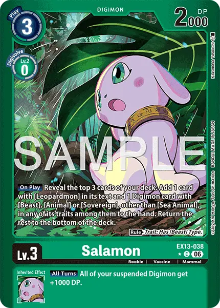 Digimon TCG Card EX13-038_P1 Salamon