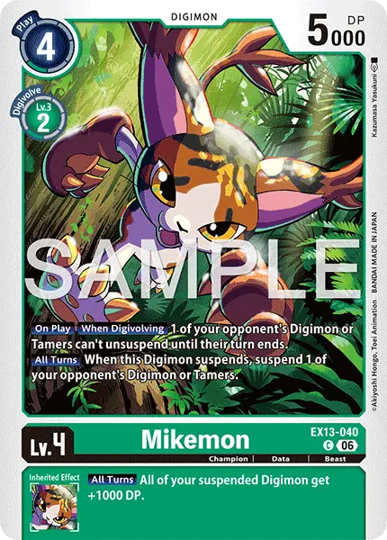 Digimon TCG Card EX13-040 Mikemon