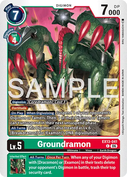 Digimon TCG Card EX13-041 Groundramon