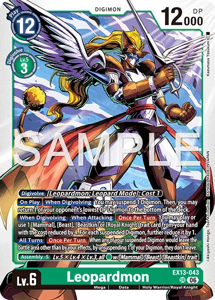 Digimon TCG Card EX13-043 Leopardmon