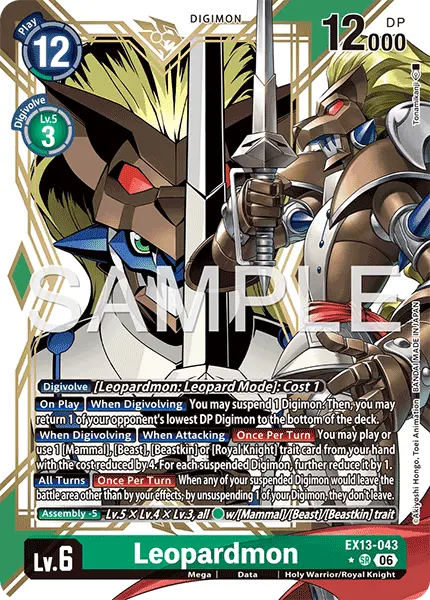 Digimon TCG Card EX13-043_P1 Leopardmon