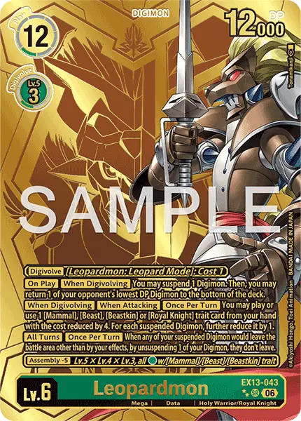 Digimon TCG Card EX13-043_P2 Leopardmon
