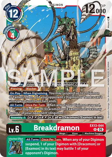 Digimon TCG Card EX13-044 Breakdramon