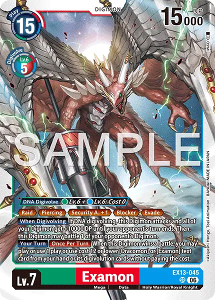 Digimon TCG Card EX13-045 Examon
