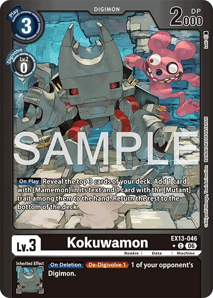 Digimon TCG Card EX13-046_P1 Kokuwamon