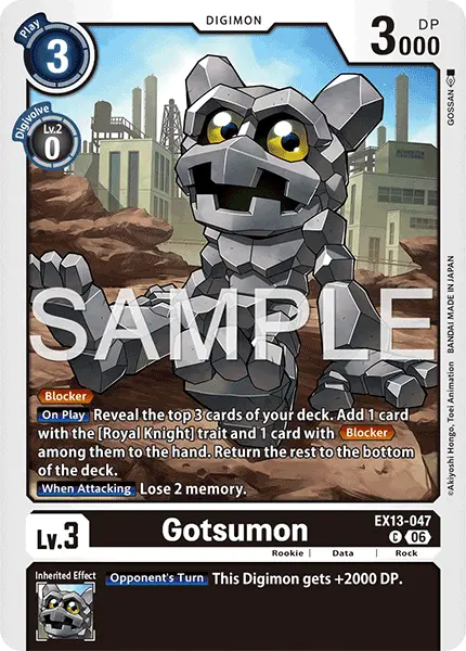 Digimon TCG Card EX13-047 Gotsumon