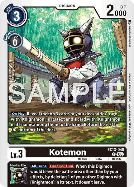 Digimon TCG Card EX13-048 Kotemon