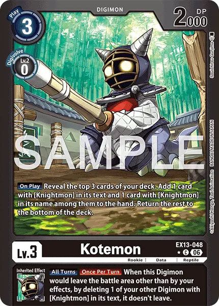 Digimon TCG Card EX13-048_P1 Kotemon