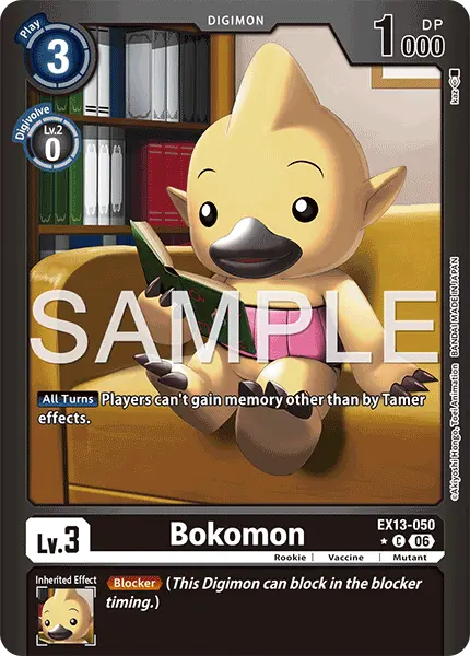 Digimon TCG Card EX13-050_P1 Bokomon