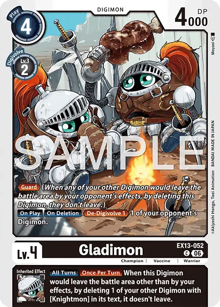 Digimon TCG Card EX13-052 Gladimon