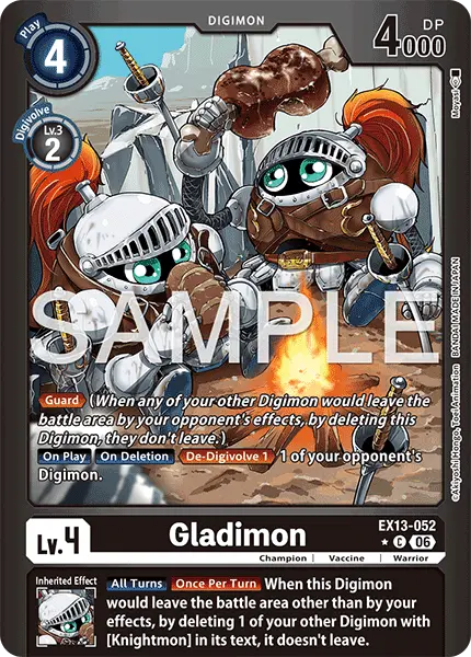 Digimon TCG Card EX13-052_P1 Gladimon