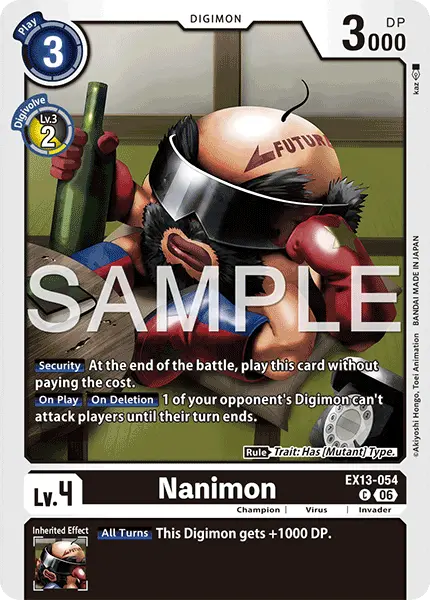 Digimon TCG Card EX13-054 Nanimon