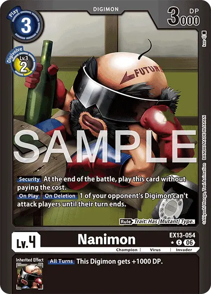 Digimon TCG Card EX13-054_P1 Nanimon