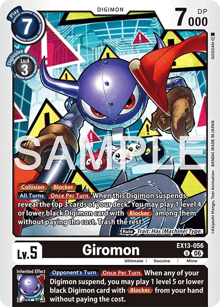 Digimon TCG Card EX13-056 Giromon
