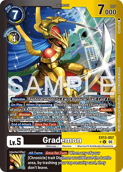 Digimon TCG Card EX13-057_P1 Grademon