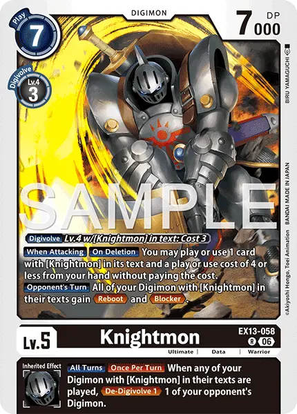 Digimon TCG Card EX13-058 Knightmon