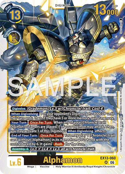 Deck EX13 Alphamon with preview of card EX13-060
