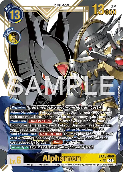 Digimon TCG Card EX13-060_P1 Alphamon