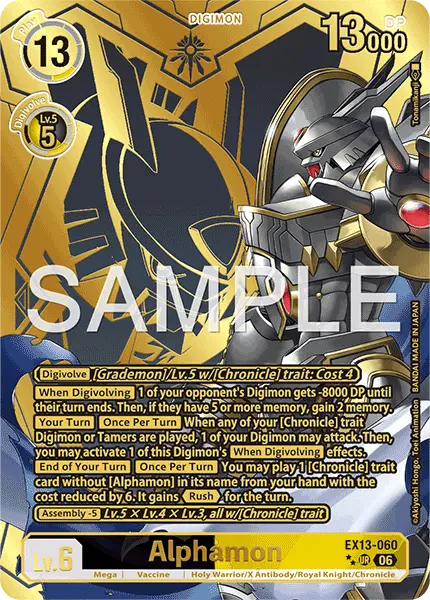Digimon TCG Card EX13-060_P2 Alphamon