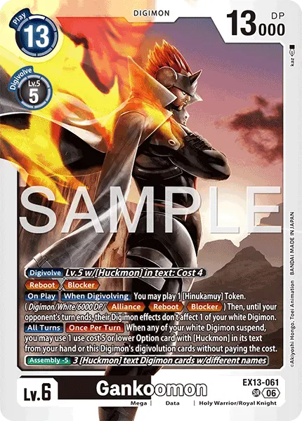 Digimon TCG Card EX13-061 Gankoomon