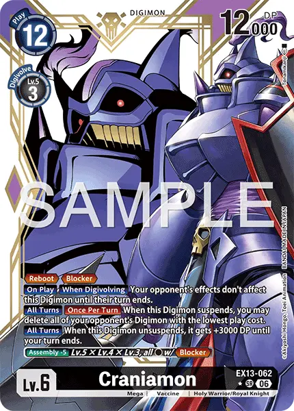 Digimon TCG Card EX13-062_P1 Craniamon