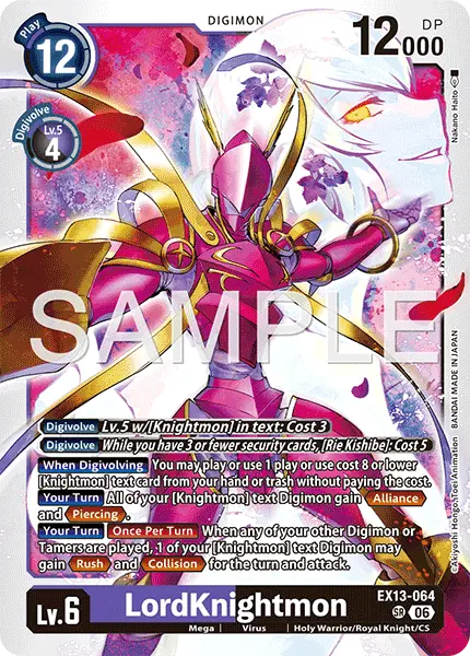 Digimon TCG Card EX13-064 LordKnightmon
