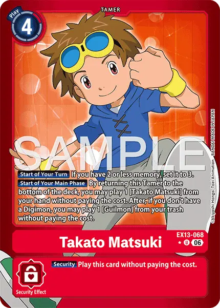 Digimon TCG Card EX13-068_P1 Takato Matsuki