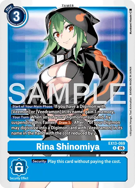 Digimon TCG Card 'EX13-069' 'Rina Shinomiya'
