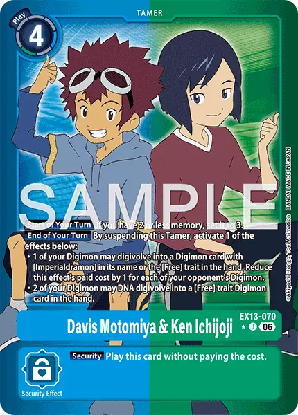 Digimon TCG Card EX13-070_P1 Davis Motomiya & Ken Ichijoji