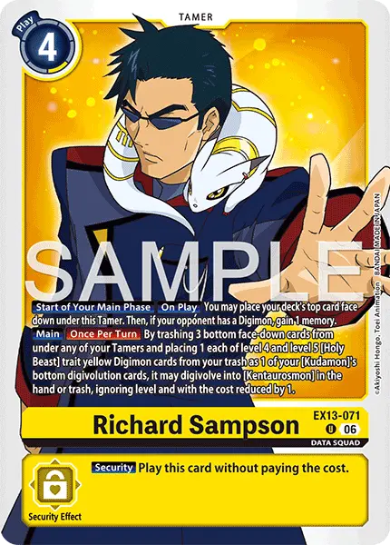 Digimon TCG Card EX13-071 Richard Sampson