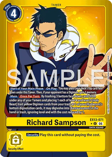 Digimon TCG Card EX13-071_P1 Richard Sampson