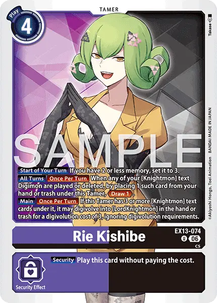 Digimon TCG Card EX13-074 Rie Kishibe