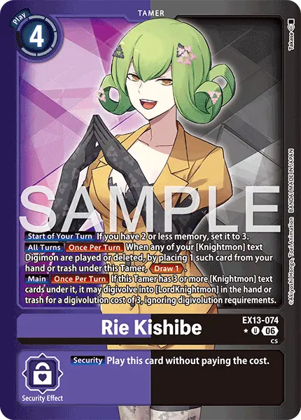 Digimon TCG Card EX13-074_P1 Rie Kishibe