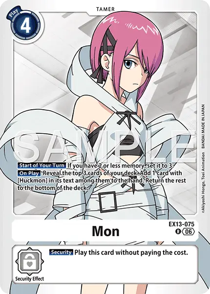 Digimon TCG Card 'EX13-075' 'Mon'