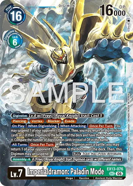 Deck EX13 Imperialdramon with preview of card EX13-076