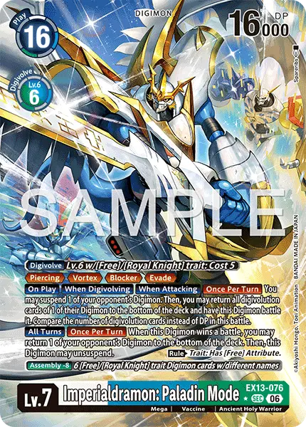Digimon TCG Card EX13-076_P1 Imperialdramon: Paladin Mode