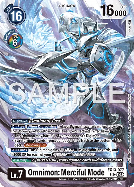 Digimon TCG Card EX13-077 Omnimon: Merciful Mode