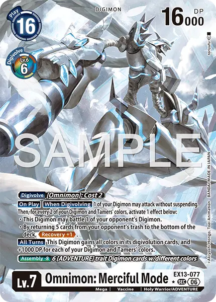 Digimon TCG Card EX13-077_P1 Omnimon: Merciful Mode