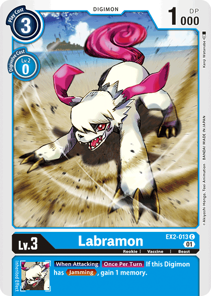 Digimon TCG Card 'EX2-013' 'Labramon'